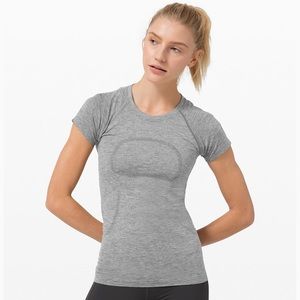 Gray Swiftly Tech Short Sleeve Size: 6